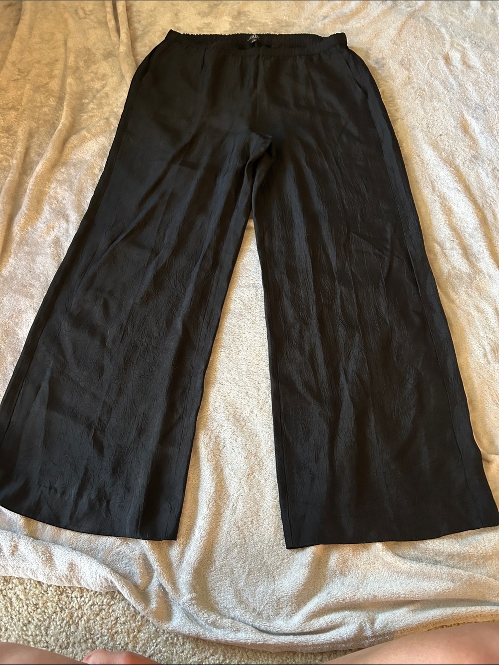 J crew stratus pants in textured satin